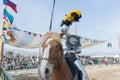 Participant wearing medieval armor