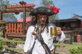 Participant wearing typical pirate clothing