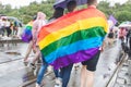 Participants of the annual Prague Pride parade Royalty Free Stock Photo