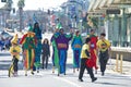 Participants in the Black History Month Parade in San Francisco, CA
