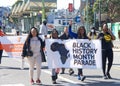 Participants in Black History Month Parade in San Francisco