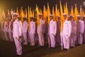 Participants in the celebration of the 87th birthday of Thailand King Bhumibol Adulyadej