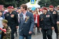 Participants in the column of the Victory Day parade in Pyatigorsk, Russia