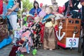 Participants of the contest of babyish strollers