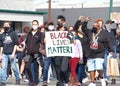 Participants at End Police Brutality rally and march in Alameda, CA