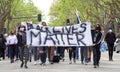 Participants at End Police Brutality rally and march in Alameda, CA