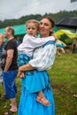 Participants of the Festival of folk culture Russian Tea. Festival held annually in Grishino ecovillage since 2012.