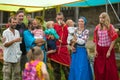 Participants of the Festival of folk culture Russian Tea. Festival held annually in Grishino ecovillage since 2012.