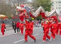 Participants in the first annual Lunar New Year Parade in Oakland