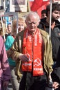 Participants of Immortal Regiment - public action, during which participants carried portrait Royalty Free Stock Photo