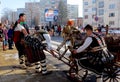 Participants in the Kukeri - Survakari Festival of the Masked games