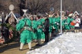 Participants in the Kukeri - Survakari Festival of the Masked games