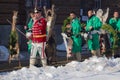 Participants in the Kukeri - Survakari Festival of the Masked games