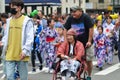 Participants march down Central Park west during the first ever Japanese Heritage Parade in NYC Royalty Free Stock Photo