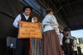 Participants of the Porto folklore festival Festival de Folclore do Orfeao do Porto.