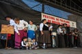 Participants of the Porto folklore festival Festival de Folclore do Orfeao do Porto.