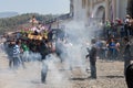 Participants of a procession on Easter Sunday in Antigua Guatemala cit