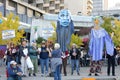 Participants protesting APEC meeting in San Francisco, CA