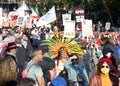 Participants protesting APEC meeting in San Francisco, CA