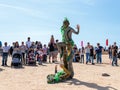 A participants of the Purim festival dressed in fabulous costumes, show performance in Caesarea, Israel Royalty Free Stock Photo