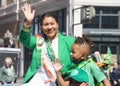 Participants in the 2022 Saint Patrick`s Day Parade, San Franciso Royalty Free Stock Photo