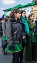 Participants at Saint Patrick parade