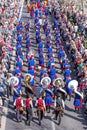 Participants of the Sechselauten parade in Zurich