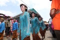 Participants of the 1 suro event marching to the summit where the Event will be Held