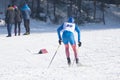 Participants at the traditional mass ski competitions Royalty Free Stock Photo