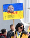 Participants at Unite for Ukraine March in San Francisco, CA