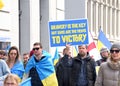 Participants at Unite for Ukraine March in San Francisco, CA