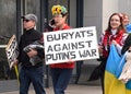 Participants at Unite for Ukraine March in San Francisco, CA