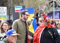 Participants at the Unite for Ukraine Rally in San Francisco, CA