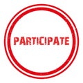 participate stamp on white Royalty Free Stock Photo