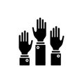 Participation black glyph icon Royalty Free Stock Photo