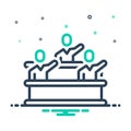 Mix icon for Participation, partaking and teammates Royalty Free Stock Photo
