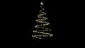 Particle Christmas tree animation, alpha channel, seamless loop