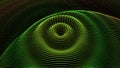 Particle 3D wavy ripple effect. Color Grid surface