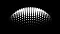 Particle dimension sound wave. Part of sphere effect polar hill globe surface. Big data flow calculation