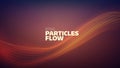 Particle flow abstract background. Sound wave. Data stream