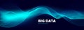 Particle Future. Glow Technology Background. Royalty Free Stock Photo