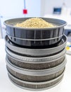 Particle Size Analysis with Laboratory Sieves Royalty Free Stock Photo