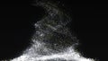 Particle tornado, motion Background. Abstract background with connecting dots. Vortex. Whirlpool bright of mixed