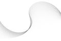 Particle wave, curved dot gradient creating flowing abstract structure. Royalty Free Stock Photo