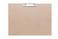 Particle wood clipboard on white background with clipping path