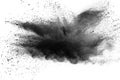 The particles of charcoal splatted Royalty Free Stock Photo