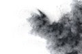 The particles of charcoal