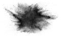 Particles of charcoal