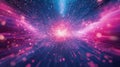 Particles exploding generating light speed data flow Royalty Free Stock Photo