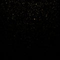 Particles overlay effect glitter of gold glowing magic shine and star dust on black background. EPS 10 Royalty Free Stock Photo